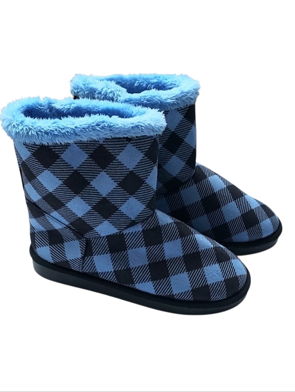 Vera Bradley Alpine Check Bootie Slippers NWT